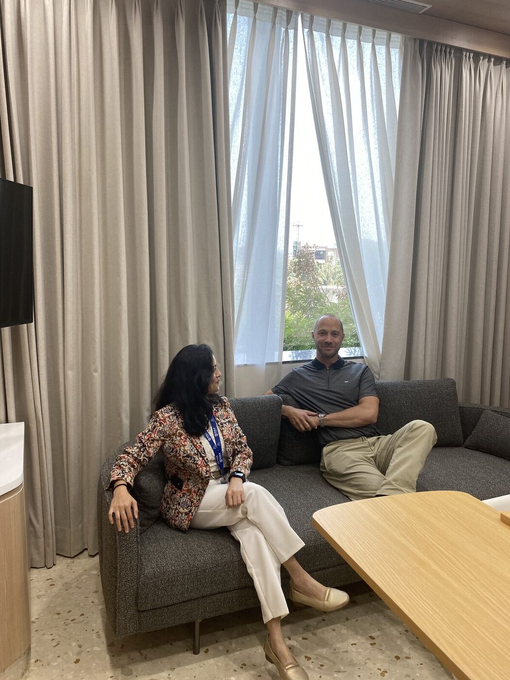 Our founder in a private patient suite with a hospital partner in India