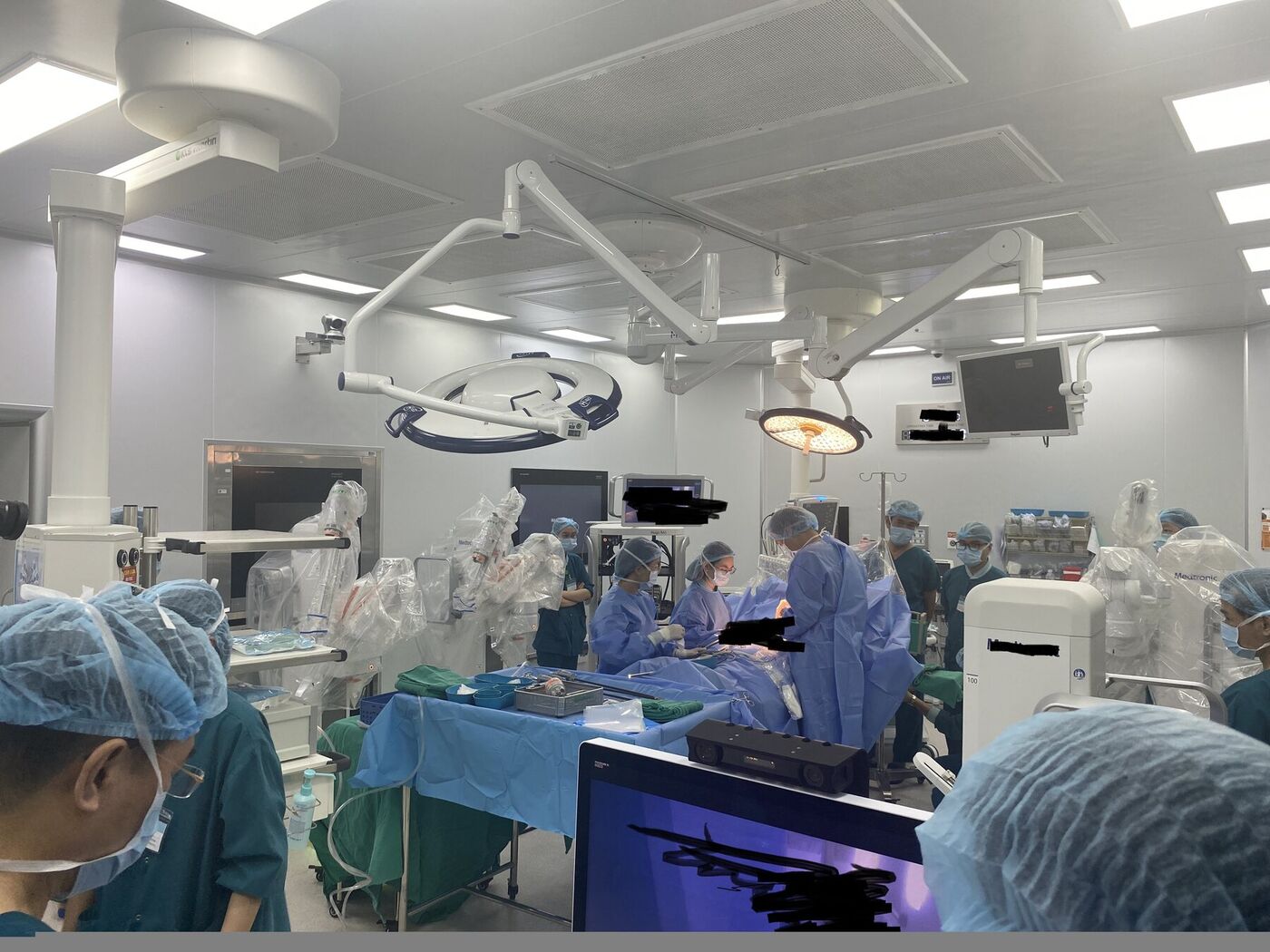A procedure underway inside a partner hospital operating theatre in Vietnam