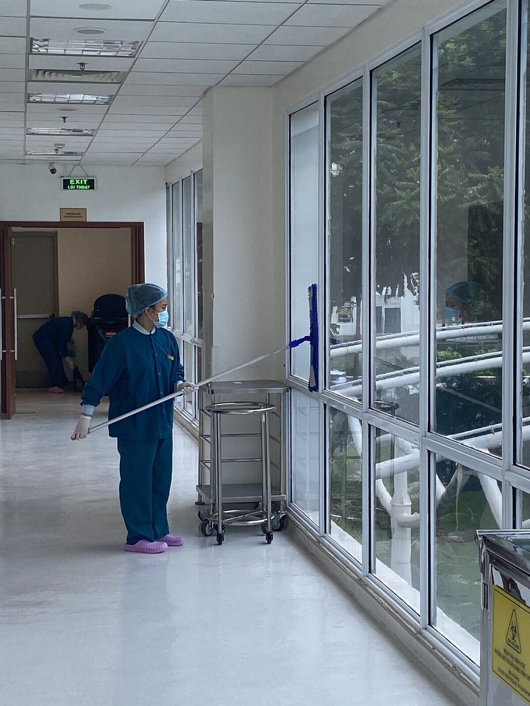 Sterile surgical corridor inside a partner hospital in Vietnam